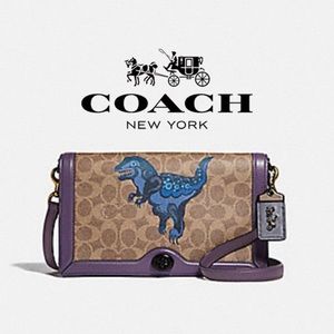 Coach by Zhu Jingyi Riley Crossbody Bag Signature Rexy Dusty Lavender 73942